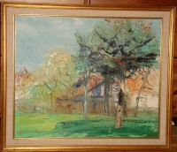 Картины диптих винтажные пейзаж (M412)