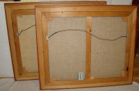 Картины диптих винтажные пейзаж (M412)