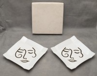 Monte-Carlo Art Factory тарелки дизайнерские винтажные 2 шт. (B087)