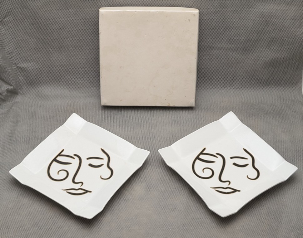 Monte-Carlo Art Factory тарелки дизайнерские винтажные 2 шт. (B087)