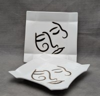 Monte-Carlo Art Factory тарелки дизайнерские винтажные 2 шт. (B087)