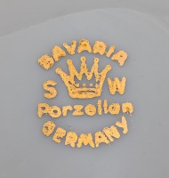 S & W Bavaria тарелочка винтажная с галантной сценой (B187)