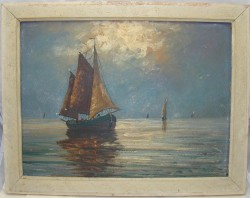 Картина старинная Море (Y769)