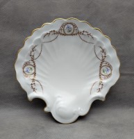 Limoges винтажное блюдо икорница Ракушка (A993)