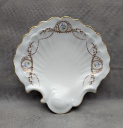 Limoges винтажное блюдо икорница Ракушка (A993)