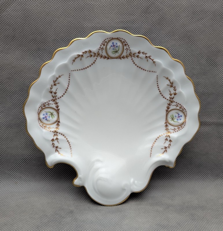 Limoges винтажное блюдо икорница Ракушка (A993)