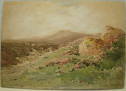 Старинная акварель Горы (Y770)