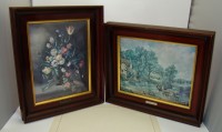 Картины репродукции винтажные 2 шт. (A599)