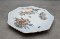 Японский фарфор тарелка винтажная Хризантемы (A994)