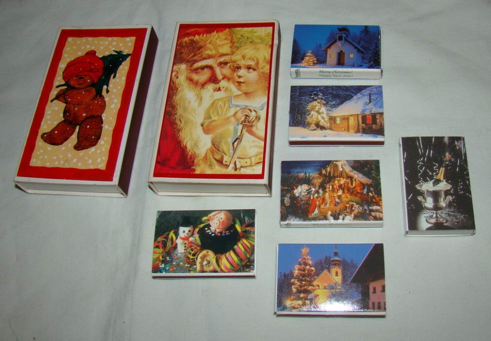 Коллекция новогодних спичечных коробков 8шт. (R876)