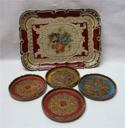 Поднос и 4 подставки "флорентийские" (S100)