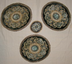 Коврики-салфетки винтажные 4 шт. (X868)