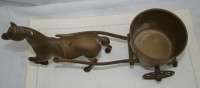 Фигурка винтажная лоточек-подставка Конь с повозкой (M318)