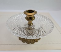 Подсвечник с хрустальным блюдом винтажный (A995)