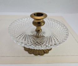 Подсвечник с хрустальным блюдом винтажный (A995)