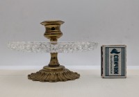 Подсвечник с хрустальным блюдом винтажный (A995)