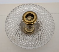 Подсвечник с хрустальным блюдом винтажный (A995)