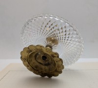 Подсвечник с хрустальным блюдом винтажный (A995)