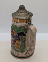 Кружка пивная винтажная с крышкой (B190)