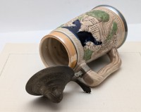 Кружка пивная винтажная с крышкой (B190)