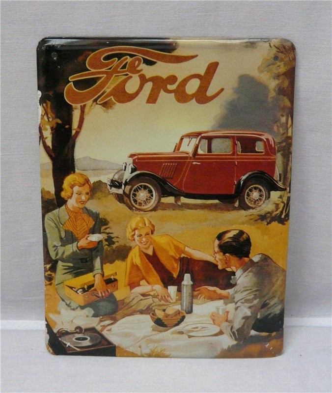 Табличка рекламная жестяная "FORD" (K404)
