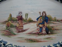 Блюдо старинное с ручной росписью (M416)