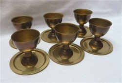 Рюмки - подставки на блюдцах 6 комплектов (H350)