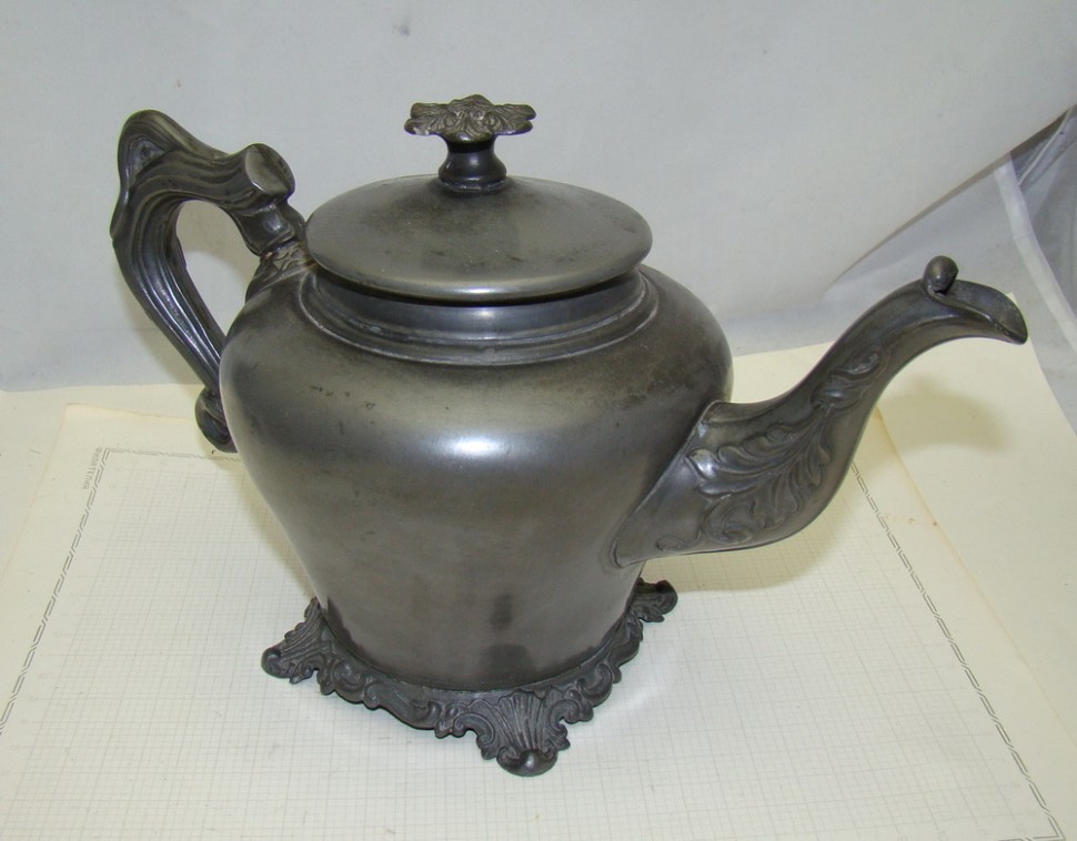 Sheffield чайник антикварный с двойными стенками (Y676)