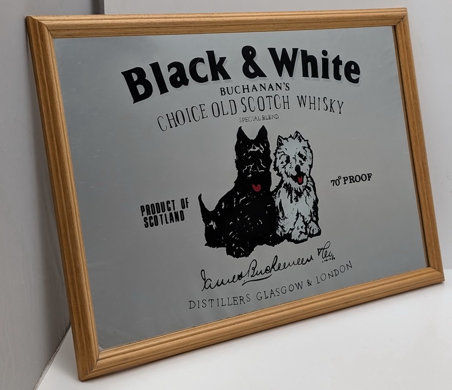 Декоративное барное зеркало Black & White (B093)