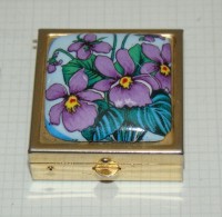 Таблетница винтажная Фиалки (M614)