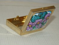 Таблетница винтажная Фиалки (M614)