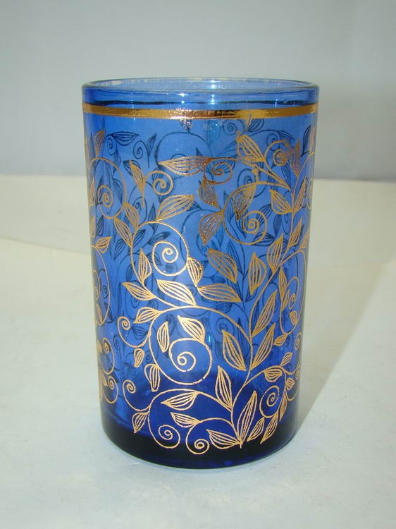 Стаканчик стеклянный с позолотой (U225)