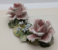 Capodimonte крупная винтажная цветочная композиция (B094)