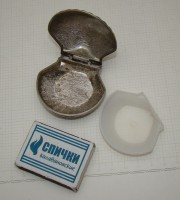 Мини-шкатулка таблетница винтажная Ракушка (M615)