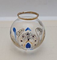 Вазочка стеклянная винтажная ручной работы (A900)