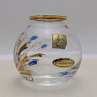 Вазочка стеклянная винтажная ручной работы (A900)