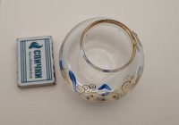 Вазочка стеклянная винтажная ручной работы (A900)