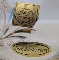 Вазочка стеклянная винтажная ручной работы (A900)