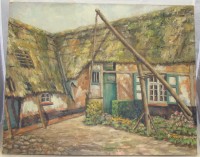 Картина старинная Дом (X439)
