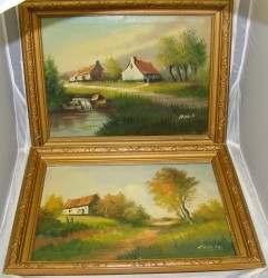 Картины винтажные 2 шт. диптих (Y579)