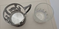 Стакан с подстаканником винтажные Лама (A901)