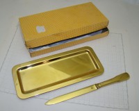 OLRI набор настольный винтажный лоточек и нож для бумаг (X752)