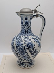 Delft большой винтажный кувшин с крышкой (A803)