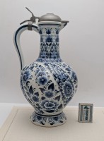 Delft большой винтажный кувшин с крышкой (A803)