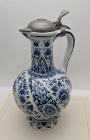 Delft большой винтажный кувшин с крышкой (A803)
