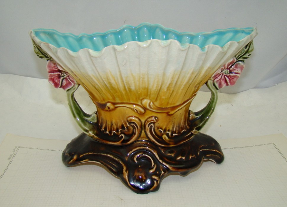 Ваза майолика старинная (V817)