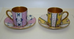 Limoges старинные кофейные пары в стиле Ар Деко 2 шт. (A706)