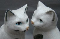 LIBRA фигурки парные фаянсовые Кошки (W873)
