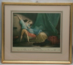 Принт винтажный с гравюры Фрагонара (Y250)