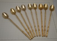 Ложки десертные золочёные 9 шт. (M522)